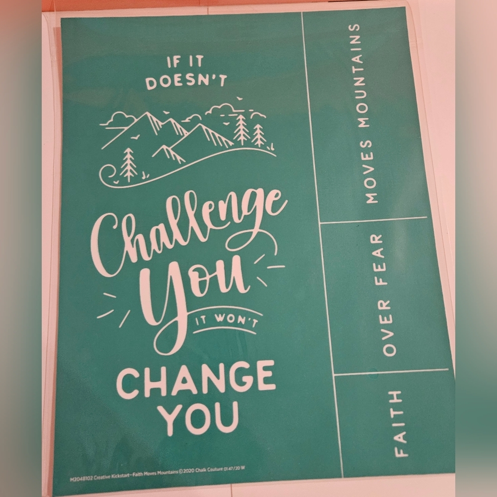 Chalk Couture Inspirational Teal Poster